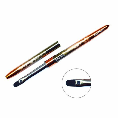 Rosegold penseel Gel oval 6