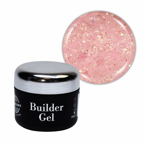 Builder gel in a Jar BGJ07 - Cover Nude met gouden flake