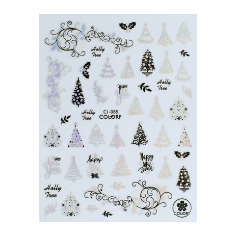 Nail art sticker Christmas NAS4-06 silver
