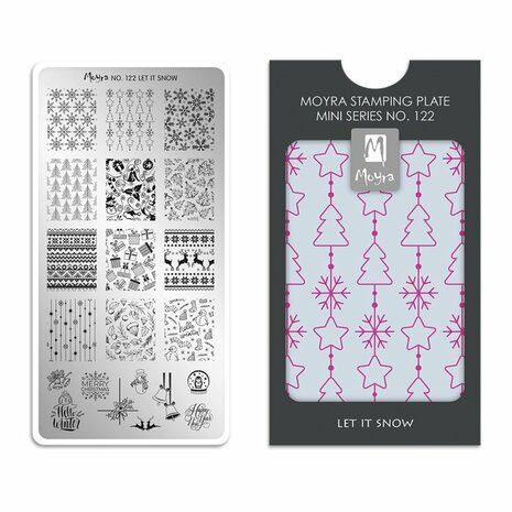 Moyra Stamping plate Mini  series No.122 Let it Snow