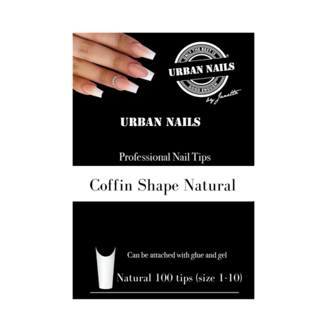 Coffin Shape Tips Natural 100x