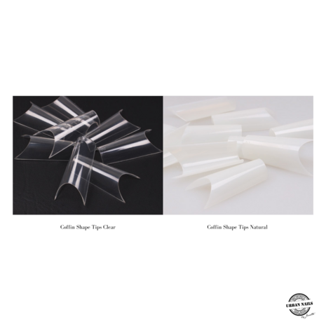 Coffin Shape Tips Natural 100x