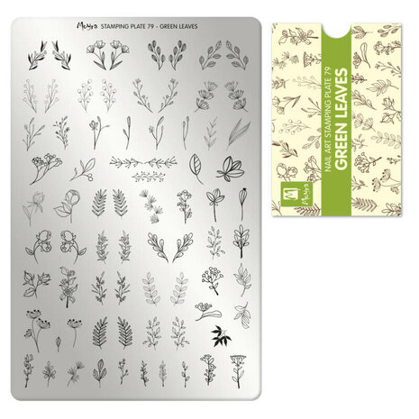 Moyra stamping plate 79 Green Leaves.