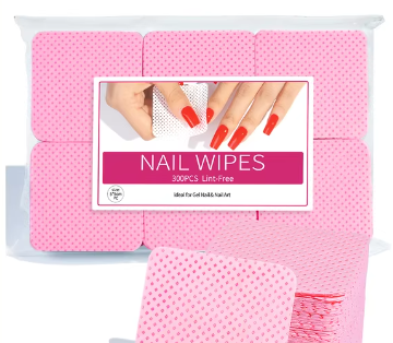 Nail wipe box navulverpakking 300 stuks &mdash; Pink