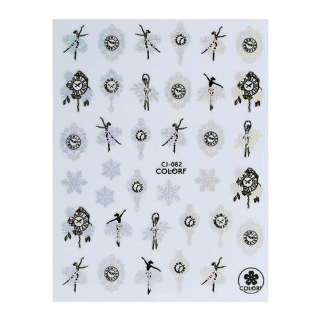 Nail art sticker Christmas NAS4-08 silver