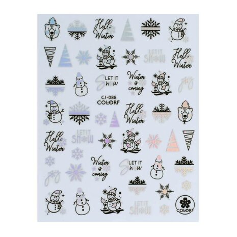 Nail art sticker Christmas NAS4-05 silver