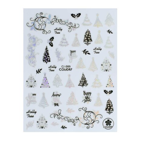 Nail art sticker Christmas NAS4-06 silver