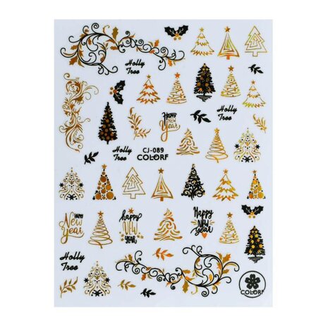 Nail art sticker Christmas NAS4-06 gold
