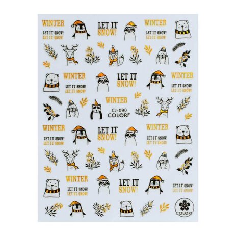 Nail art sticker Christmas NAS4-07 gold