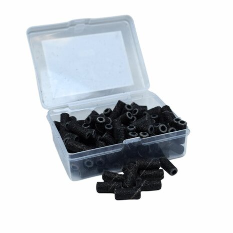 Mini mandrel sanding bands &mdash; zwart 150 grit