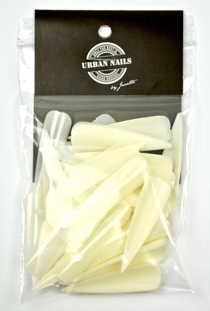 Stiletto showtips 72 stuks naturel