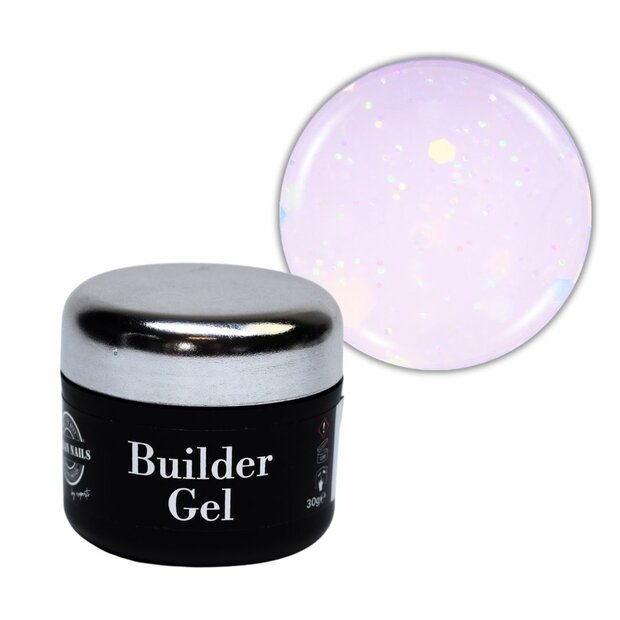 Builder gel in a Jar BGJ08 - Soft pink met pixie glitter