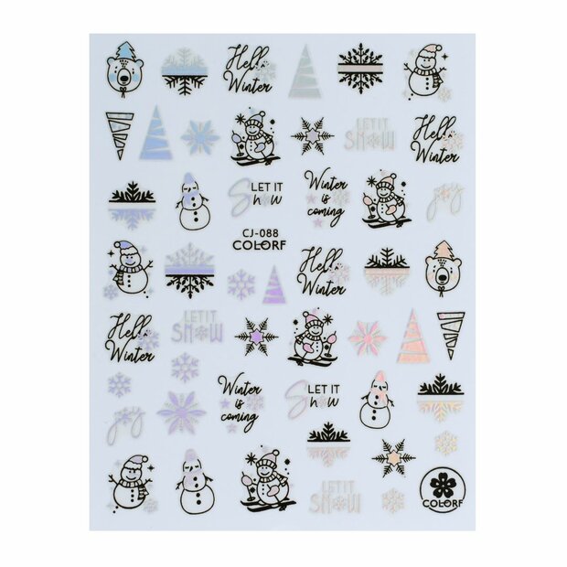 Nail art sticker Christmas NAS4-05 silver