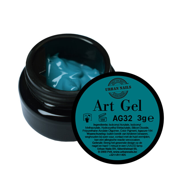Art gel 32 petrol blauw