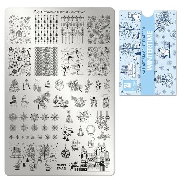 Moyra stamping plate 101 Wintertime. 