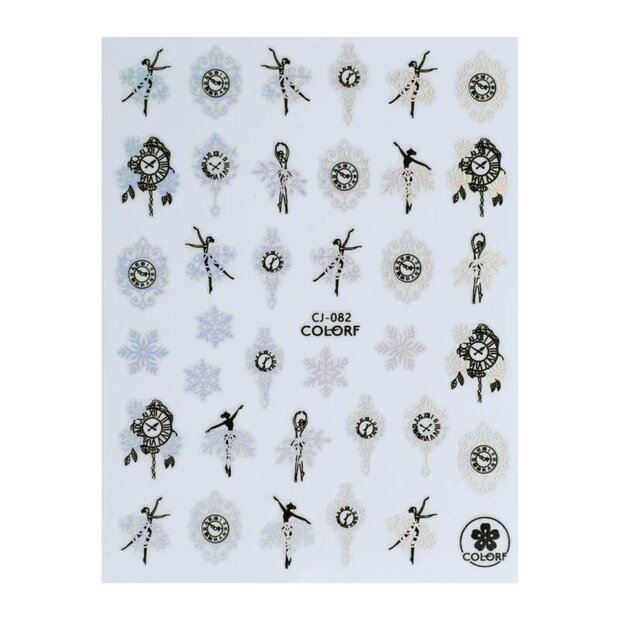 Nail art sticker Christmas NAS4-08 silver
