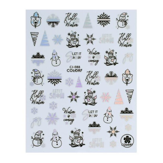 Nail art sticker Christmas NAS4-05 silver