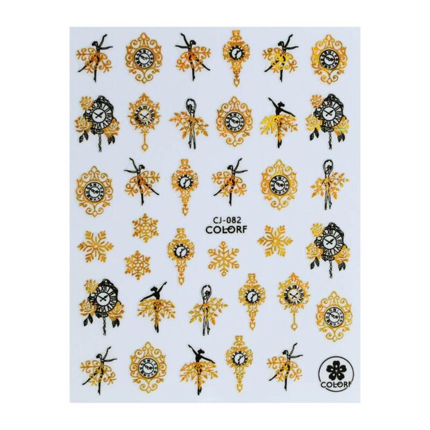 Nail art sticker Christmas NAS4-08 gold