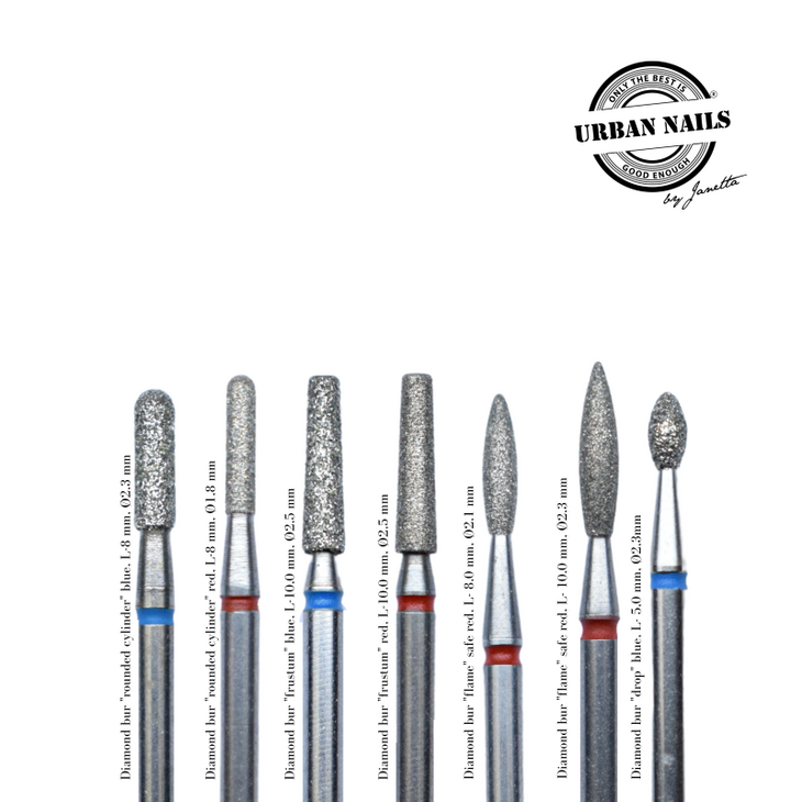 Olive drop blue -- Diamond bur freesbitjes - manicure freesbitjes