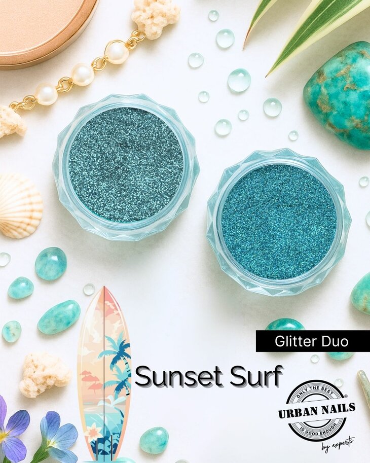 sunset surf glitter duo