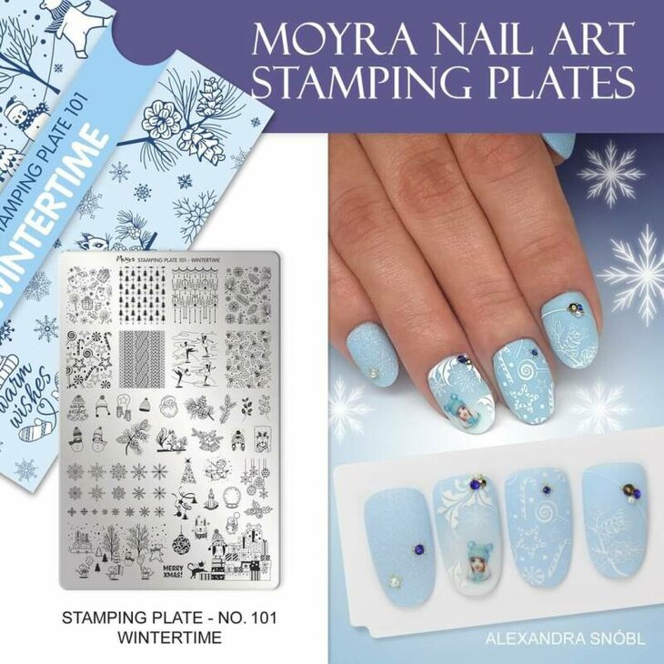 Moyra stamping plate 101 Wintertime. 